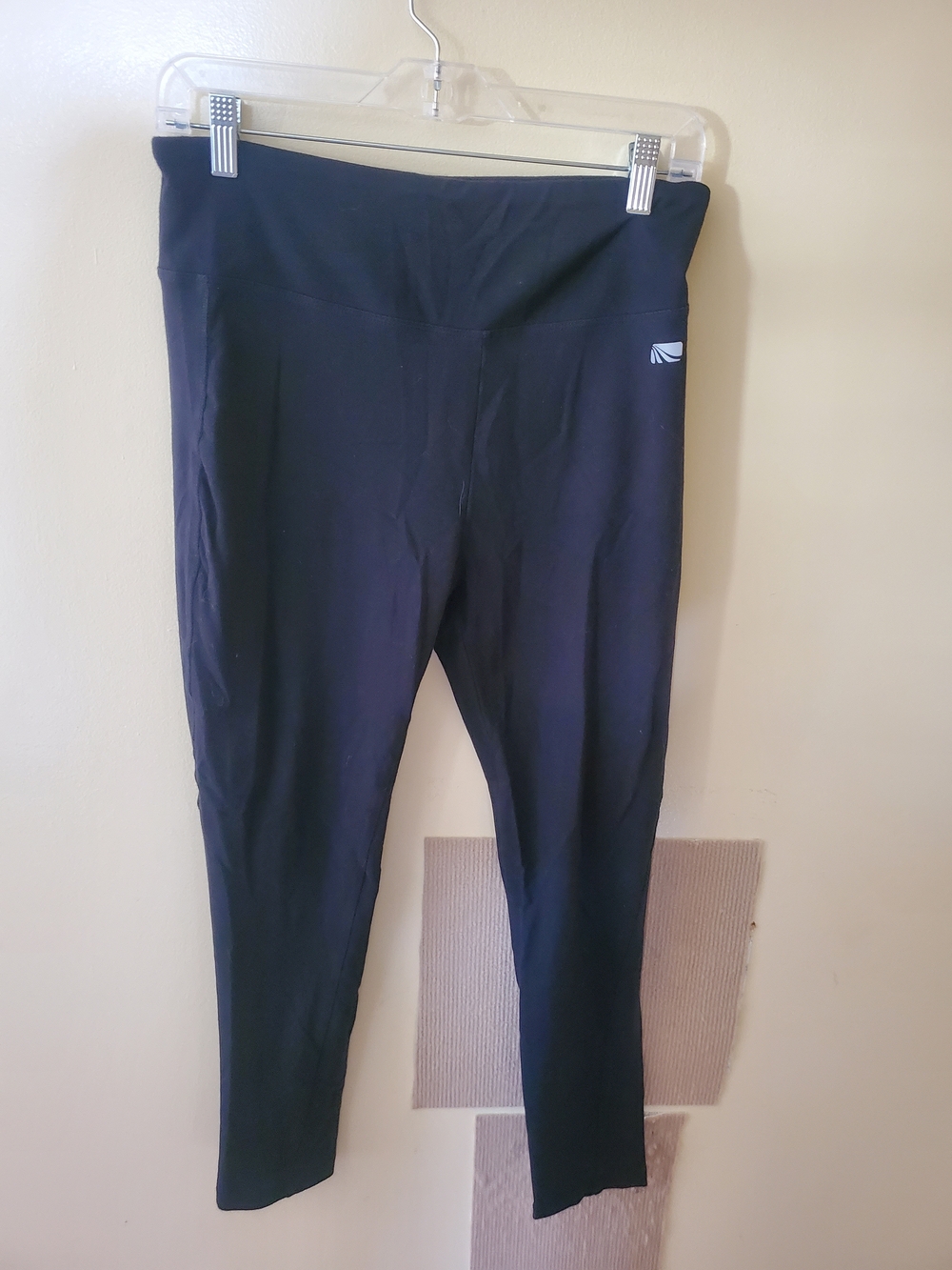Marika Black Performance Leggings with Logo Tag